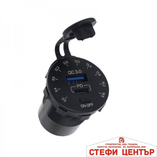 Адаптер за запалка на МПС с волтметър PA783