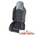 Комплект универсални калъфи за седалки на МПС - 2бр/к-т - черно със сиво