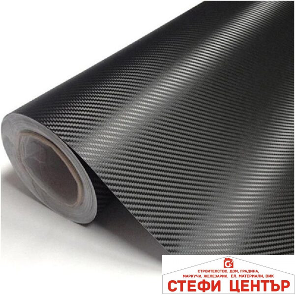 Фолио карбон черно - широчина 1.52м - черно