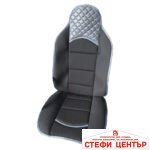 Комплект универсални калъфи за седалки на МПС - 2бр/к-т - черно със сиво