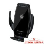 Поставка за телефон с Wireless Charger PG154 - Черна