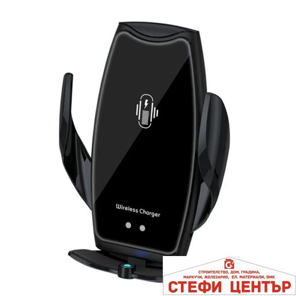 Поставка за телефон с Wireless Charger PG154 - Черна