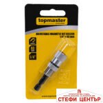 Удължение за накрайник 1/4"x 60mm с фиксатор CR-V Topmaster Professional - Image 2