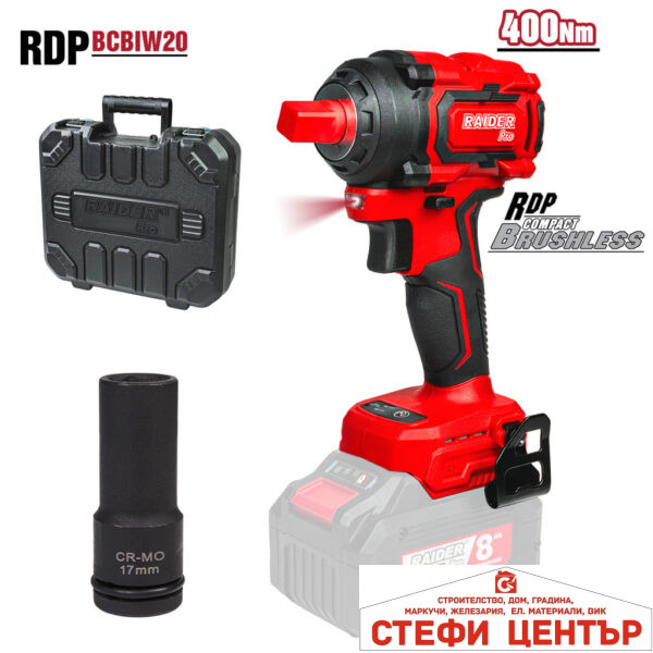 R20 Гайковерт безчетков 1/2" 400Nm куфар Solo RDP-BCBIW20