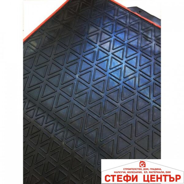 Гумени стелки универсални 2015-4бр/к-т - черни с червен кант