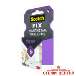 Двойнолепящо тиксо 3M Scotch FIX 19мм х 1.5м до 5кг за огледало - Image 2