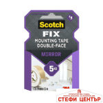 Двойнолепящо тиксо 3M Scotch FIX 19мм х 1.5м до 5кг за огледало - Image 3