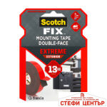 Двойнолепящо тиксо 3M Scotch FIX 19мм х 5м до 13кг Екстериор - Image 2
