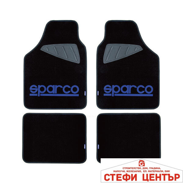 Стелки мокет SPC1901A Sparco Черни-Сини 4БР/К-Т