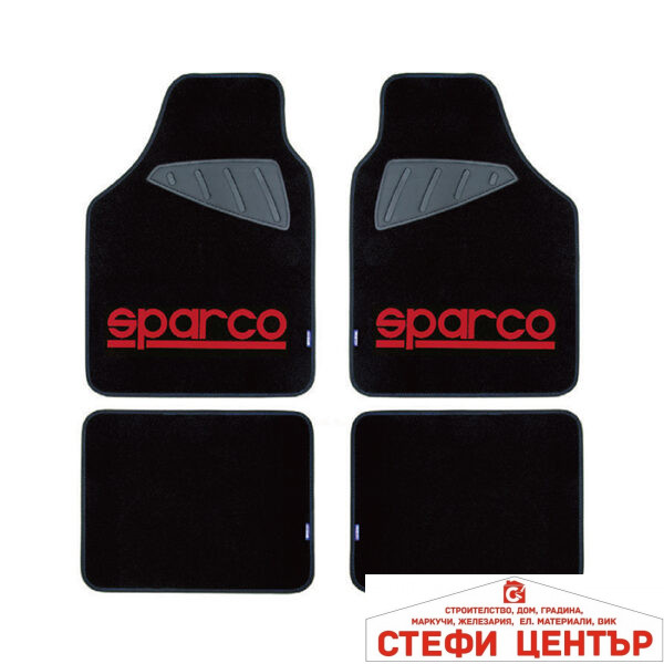 Стелки мокет SPC1903A Sparco Черни-Червени 4БР/К-Т