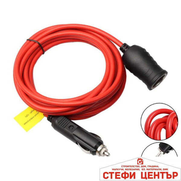 Разклонител за запалка с 1 гнездо - PG458 2м кабел 120W