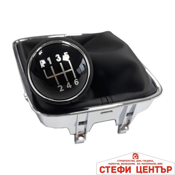 Топка за скоростен лост с маншон съвместима с VW / Seat с 6 скорости - черен конец