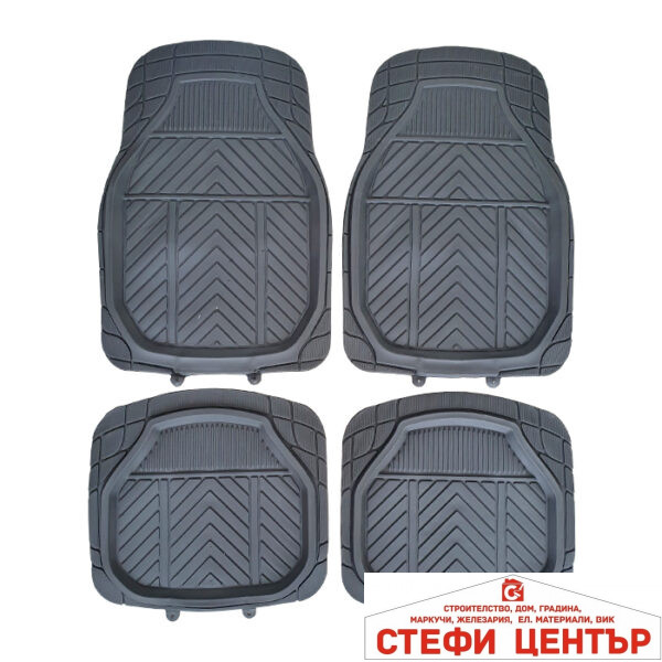 Гумени стелки универсални черни 1839 - 4 бр/к-т