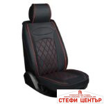 Калъф за седалка 1158 - 2 части Черно/Червено - Image 2
