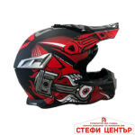 Мотокрос каска 188 - размер M - Matt Black/Red - Image 2