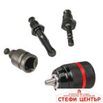 Патронник за борм. 1/2"13mm мет. SDS+ HEX1/4"M квадрат1/2"F