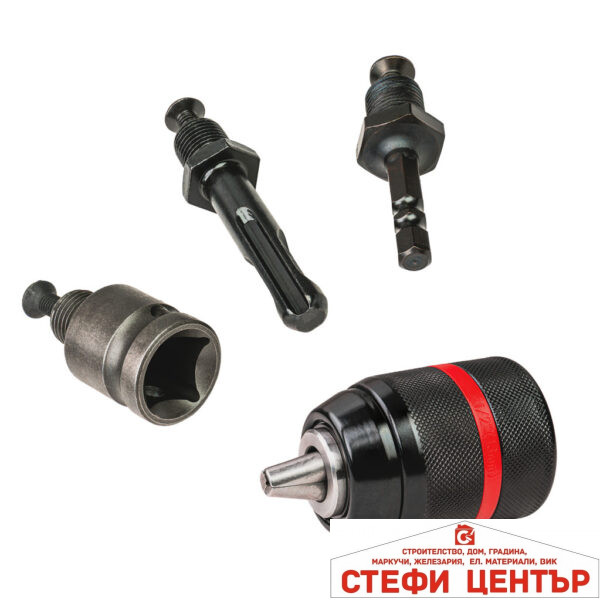 Патронник за борм. 1/2"13mm мет. SDS+ HEX1/4"M квадрат1/2"F