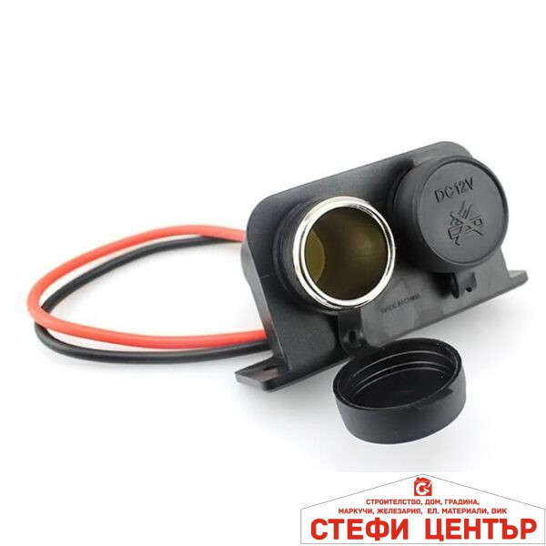 Разклонител за запалка 047 / 2 гнезда 12-24V