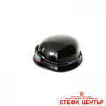 Ретро каска с очила тип немска - черен гланц - Image 2