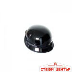 Ретро каска с очила тип немска - черен гланц - Image 3