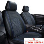 Тапицерия за МПС 1158 - 5 части Черно/Синьо - Image 3