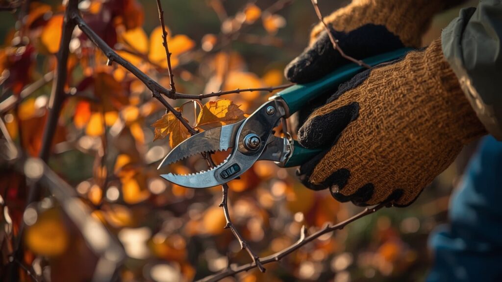 Градински ножици есенна поддръжка