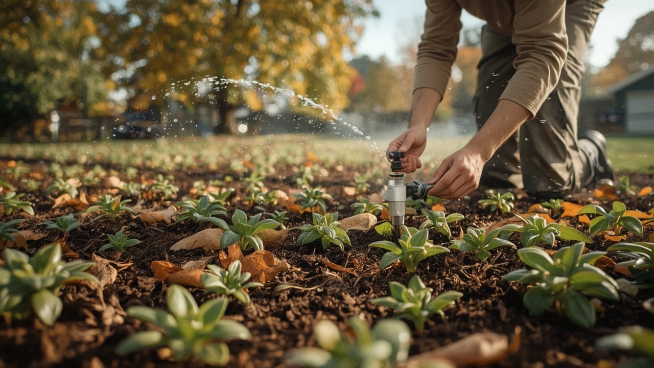 есенна градина с поливна система