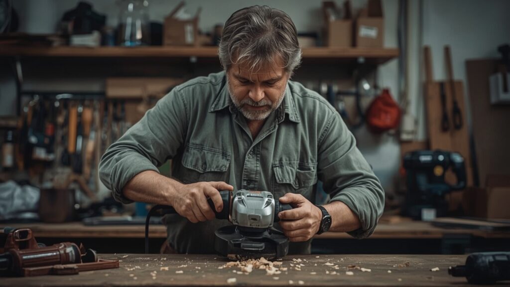 Ъглошлайф в работилница