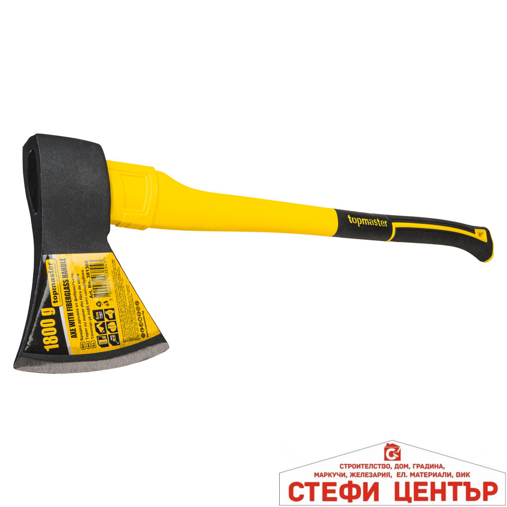 Брадва с дръжка от фибростъкло 1800g TMP Брадва с дръжка от фибростъкло 1800g TMP