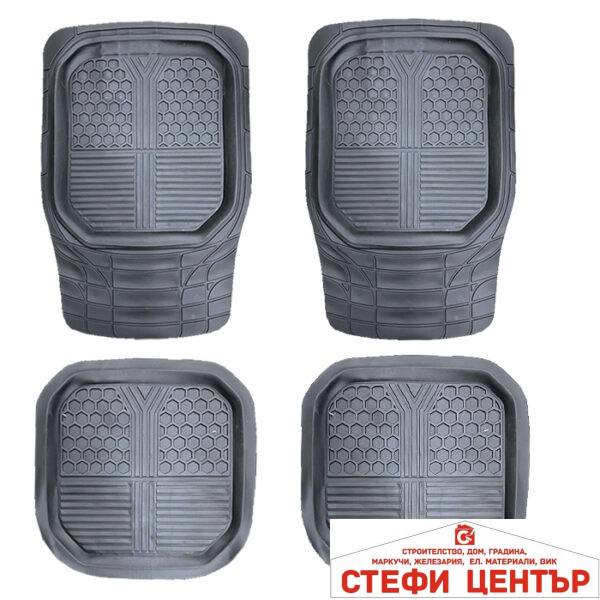 Гумени стелки универсални черни 2420 - 4 бр/к-т