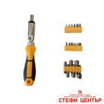 Отвертка с тресчотка PA1292 + накрайници - 19 бр. / к-т - Image 2