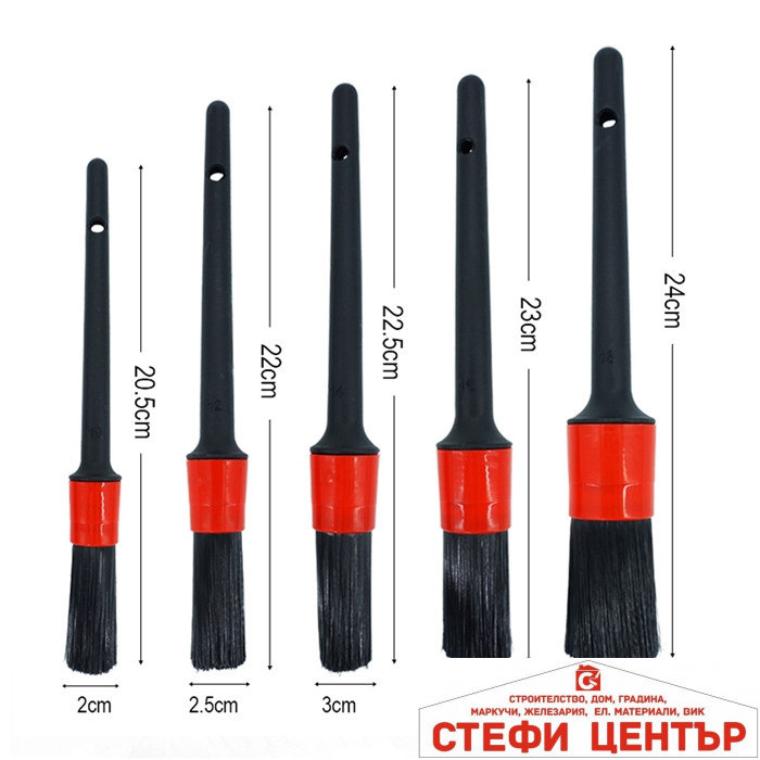 Четки-за-почистване-на-интериор-5брк-т-1 Четки за почистване на интериор - 5бр/к-т. - Image 2